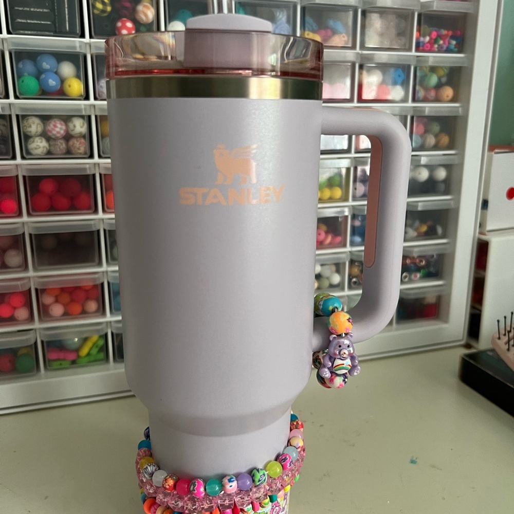 Stanley Nordstrom Orchid Glimmer Tumbler with Handle Acc Included